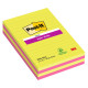 Blocco foglietti Post it  Super Sticky rettangolari - 5845-4SSUC - a righe - 127 x 203 mm - colori Ultra - 45 fogli - Post it