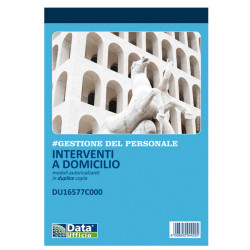 Blocco interventi a domicilio del cliente - 50/50 copie autoric. - 21,5 x 14,8 cm - DU16577C000 - Data Ufficio