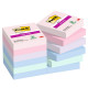 Blocco Post it  Super Sticky - 622-12SS-SOUL - 47,6 x 47,6  mm - colori Soulful - 90 fogli - Post it  - conf. 12 pezzi