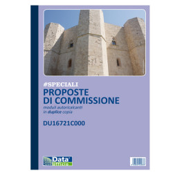 Blocco proposto commissione - 50/50 copia autoricopiante - 29,7 x 21,5 cm - DU16721C000 - Data Ufficio