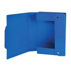 Brefiocart - Cartelletta a 3 lembi - larghezza dorsale 60 mm - per 350 x 250 mm - blu