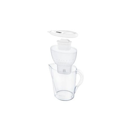 BRITA Marella - Caraffa con filtro per acqua - Dimensione 25.8 x 10.5 cm - Altezza 25.8 cm - 2.4 L - bianco