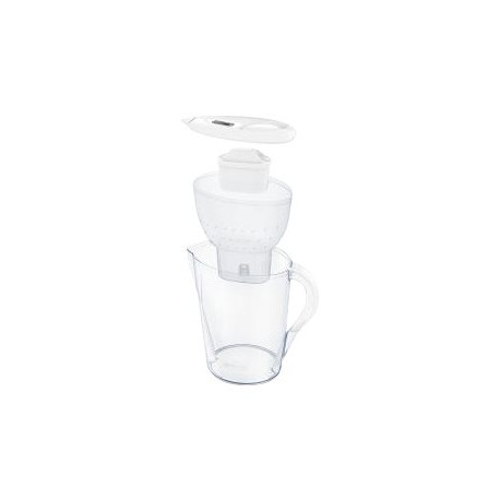 BRITA Marella - Caraffa con filtro per acqua - Dimensione 25.8 x 10.5 cm - Altezza 25.8 cm - 2.4 L - bianco