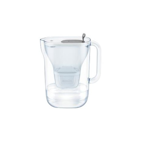 BRITA Style - Caraffa con filtro per acqua - Dimensione 23.9 x 10.5 cm - Altezza 27.3 cm - 2.4 L - soft gray/white