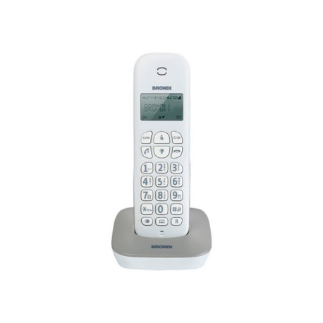 Brondi GALA - Telefono cordless con ID chiamante - DECTGAP - White Gray