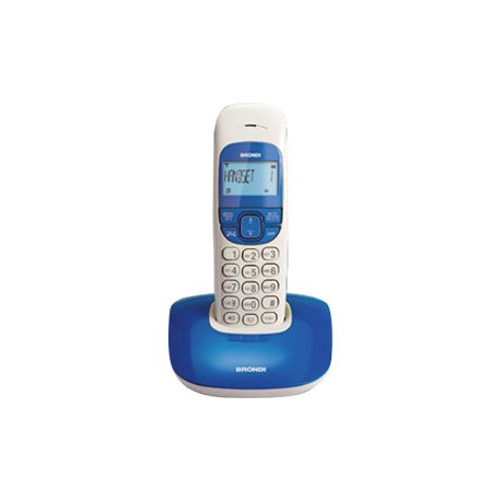 Brondi NICE - Telefono cordless con ID chiamante - DECTGAP - bianco, blu