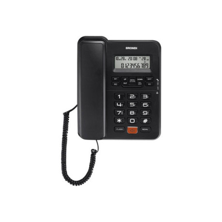 Brondi OFFICE DESK - Telefono con filo con ID chiamante - nero