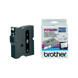 Brother - Nastro -  Nero/Bianco - TX241 - 18mm x15mt