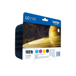 Brother LC1100 Confezione da 4 cartucce inkjet - Confezione da 4 - nero, giallo, ciano, magenta - originale - blister - cartucc