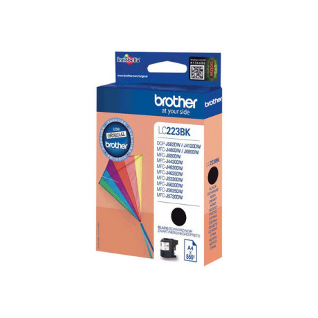 Brother LC223BK - Nero - originale - cartuccia d'inchiostro - per Brother DCP-J4120, J562, MFC-J4625, J480, J5320, J680, J880- 