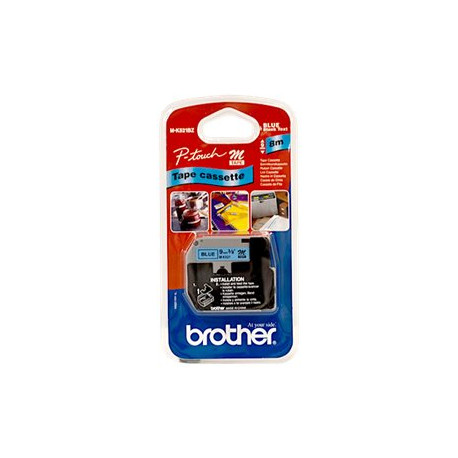 Brother M-K521BZ - Nero su blu - Rotolo (0,9 cm x 8 m) 1 pezzi nastro stampante - per P-Touch PT-55, PT-55P, PT-65, PT-65LB, PT