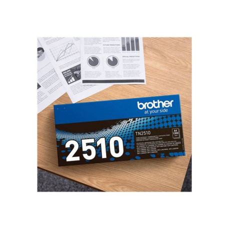 Brother TN-2510 - Alta capacità - nero - originale - scatola - cartuccia toner - per P/N: HLL2400DWRE1, HLL2445DWRE1, MFCL2860D