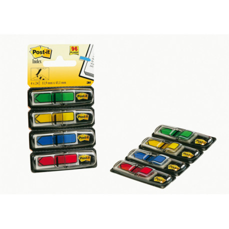 Segnapagina Post-it Index Mini Freccia - 684-ARR3 - 4 colori classici - Post-it - conf. 96 pezzi