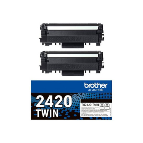 Brother TN2420 TWIN - Confezione da 2 - Alta resa - nero - originale - cartuccia toner - per Brother DCP-L2510, L2530, L2537, L