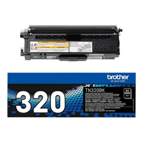 Brother TN320BK - Nero - originale - cartuccia toner - per Brother DCP-9055, DCP-9270, HL-4140, HL-4150, HL-4570, MFC-9460, MFC