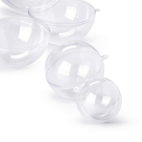 Sfera apribile in polistirene - trasparente - ø100mm - Colorosa