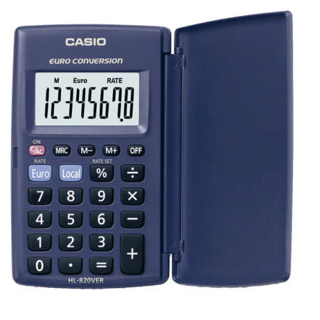 Calcolatrice tascabile HL-820VERA - 8 cifre - blu - Casio