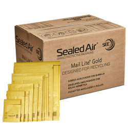 Busta imbottita Mail Lite  Gold - H (27 x 36 cm) - avana - Sealed Air  - conf. risparmio da 50 pezzi