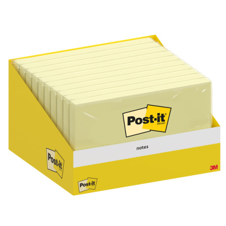 Blocco foglietti Post-it  - 76 x 127 mm - Giallo canary - 100 fogli - Post-it - conf. 10 blocchi
