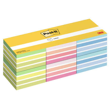 Blocco foglietti Post-it Cubo - 2028-0CPPX6 - 76  x 76 mm - colori assortiti neon/pastel - 450 fogli - Post-it - conf. 6 blocch