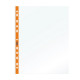 Buste forate - PPL - con banda arancio neon - liscia - 22 x 30 cm - Favorit - conf. 25 pezzi