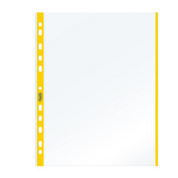 Buste forate con banda colorata - Linear - buccia - 21 x 29,7 cm - giallo - Favorit - conf. 10 pezzi