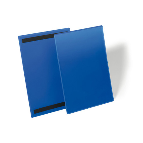 Buste identificative magnetiche - A4 verticale - blu - Durable - conf. 50 pezzi