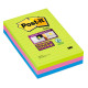Blocco foglietti Post-it Super Sticky rettangolari - 660-3SSUC - a righe - 101 x 152 mm - colori Ultra - 90 fogli - Post-it