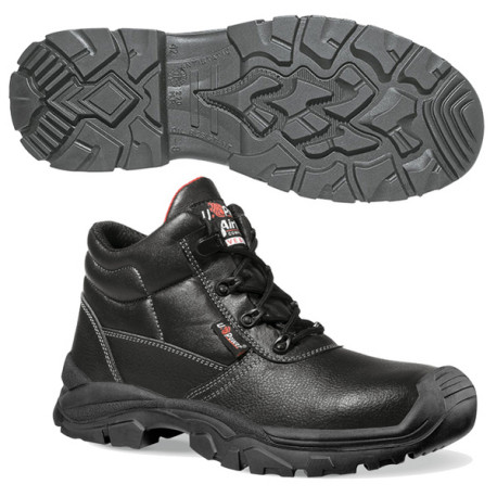 Calzatura di sicurezza Texas UK S3 SRC Rockroll - pelle grana mina idrorepellente - numero 36 - nero - U-Power