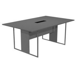 Tavolo riunione Essence - 120 x110 cm - Antracite - Gamba antracite opaco