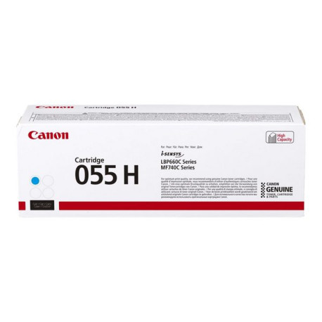 Canon 055 H - Alta capacità - ciano - originale - cartuccia toner - per imageCLASS LBP664, MF745- i-SENSYS LBP663, LBP664, MF74