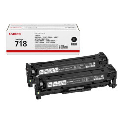 Canon 718 Black - Confezione da 2 - nero - originale - cartuccia toner - per i-SENSYS LBP7210, LBP7660, LBP7680, MF728, MF729, 