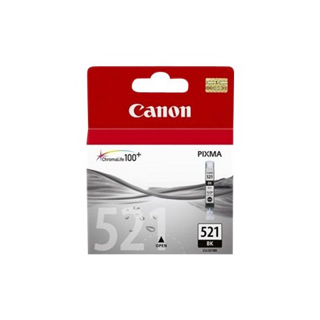 Canon CLI-521BK - 9 ml - nero per foto - originale - serbatoio inchiostro - per PIXMA iP3600, iP4700, MP540, MP550, MP560, MP62