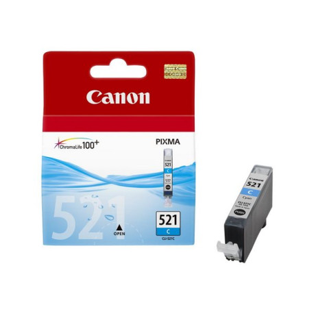 Canon CLI-521C - 9 ml - ciano - originale - serbatoio inchiostro - per PIXMA iP3600, iP4700, MP540, MP550, MP560, MP620, MP630,