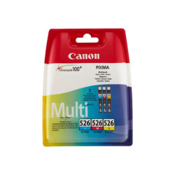 Canon CLI-526 Multipack - Confezione da 3 - giallo, ciano, magenta - originale - serbatoio inchiostro - per PIXMA iP4950, iX655