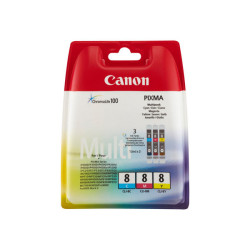 Canon CLI-8 Multipack - Confezione da 3 - giallo, ciano, magenta - originale - serbatoio inchiostro - per PIXMA iP6600D, iP6700