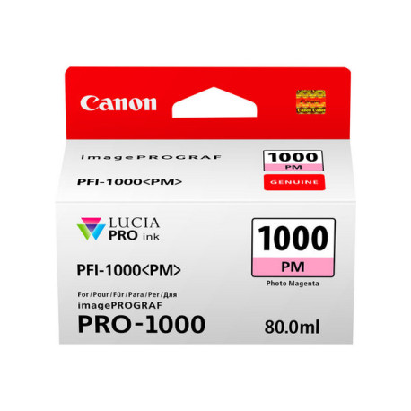 Canon PFI-1000 PM - 80 ml - magenta per foto - originale - serbatoio inchiostro - per imagePROGRAF PRO-1000