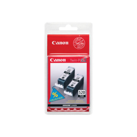 Canon PGI-520BK Twin Pack - Confezione da 2 - 19 ml - nero - originale - serbatoio inchiostro - per PIXMA iP3600, iP4700, MP540