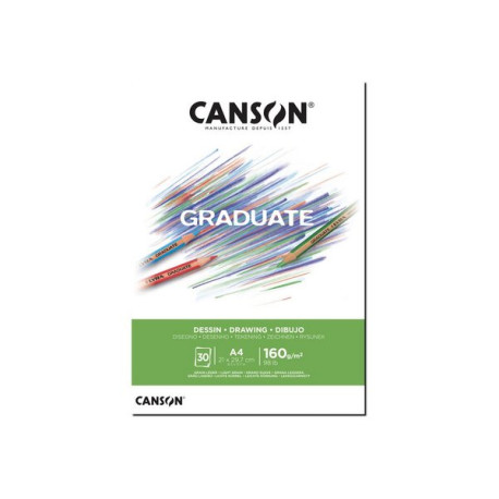 CANSON Graduate Drawing - Blocco - A4 - 30 fogli - bianco