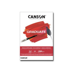 CANSON Graduate Oil & Acrylic - Blocco - A4 - 20 fogli - bianco naturale