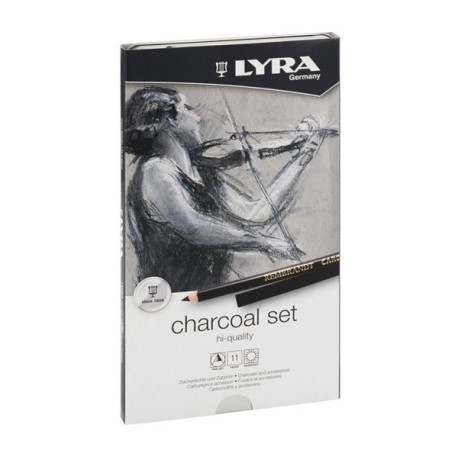 Carboncini in matita e stick di qualitA' Rembrandt Charcoal Set - Lyra - astuccio metallo