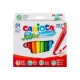 Carioca Jumbo - Penna punta in fibra - non permanente - colori assortiti brillanti - 6 mm (pacchetto di 24)