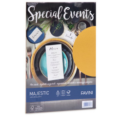 Carta metallizzata Special Events - A4 - 120 gr - oro - Favini - conf. 20 fogli