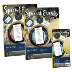 Carta metallizzata Special Events - A4 - 120 gr - rosso - Favini - conf. 20 fogli