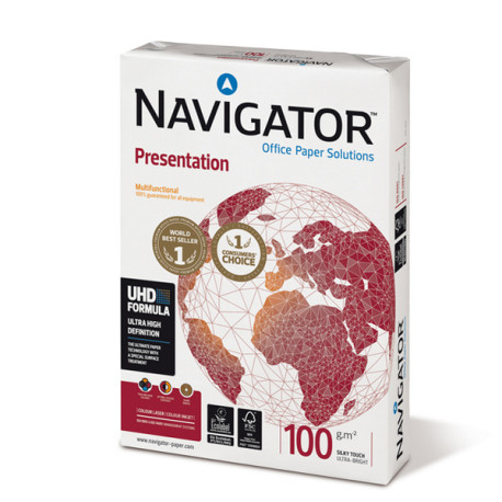 Carta Presentation 100 - A4 - 100 gr - bianco - Navigator - conf. 500 fogli