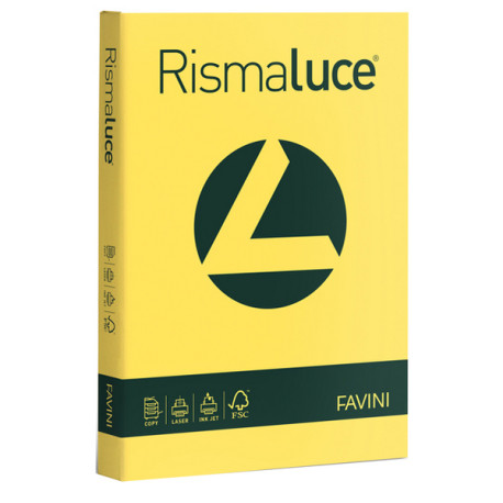 Carta Rismaluce - A4 - 140 gr - giallo sole 53 - Favini - conf. 200 fogli