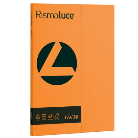 Carta Rismaluce Small - A4 - 200 gr - arancio 56 - Favini - conf. 50 fogli