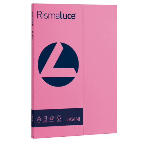 Carta Rismaluce Small - A4 - 200 gr - ciclamino 58 - Favini - conf. 50 fogli