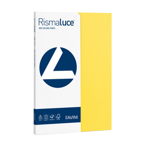 Carta Rismaluce Small - A4 - 90 gr - mix 5 colori - Favini - conf. 100 fogli