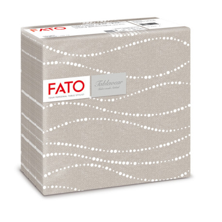 Tovagliolo linea AirLaid - carta - 40 x 40 cm - perla / tortora - Fato - conf. 50 pezzi